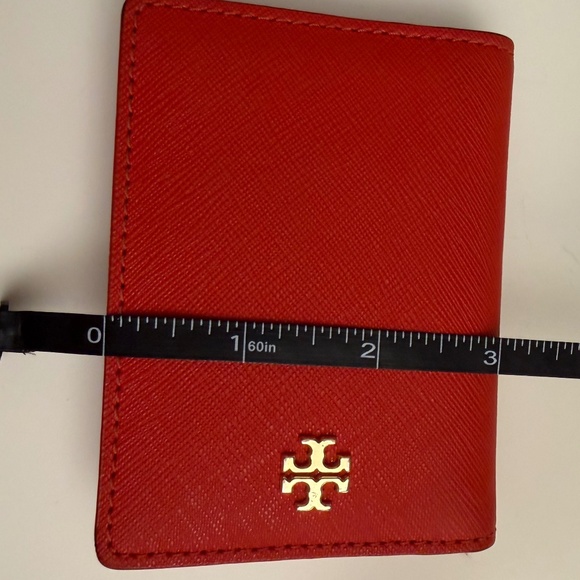 Tory Burch Emerson Foldable Card Case - Poppy Orange - Picture 5 of 16